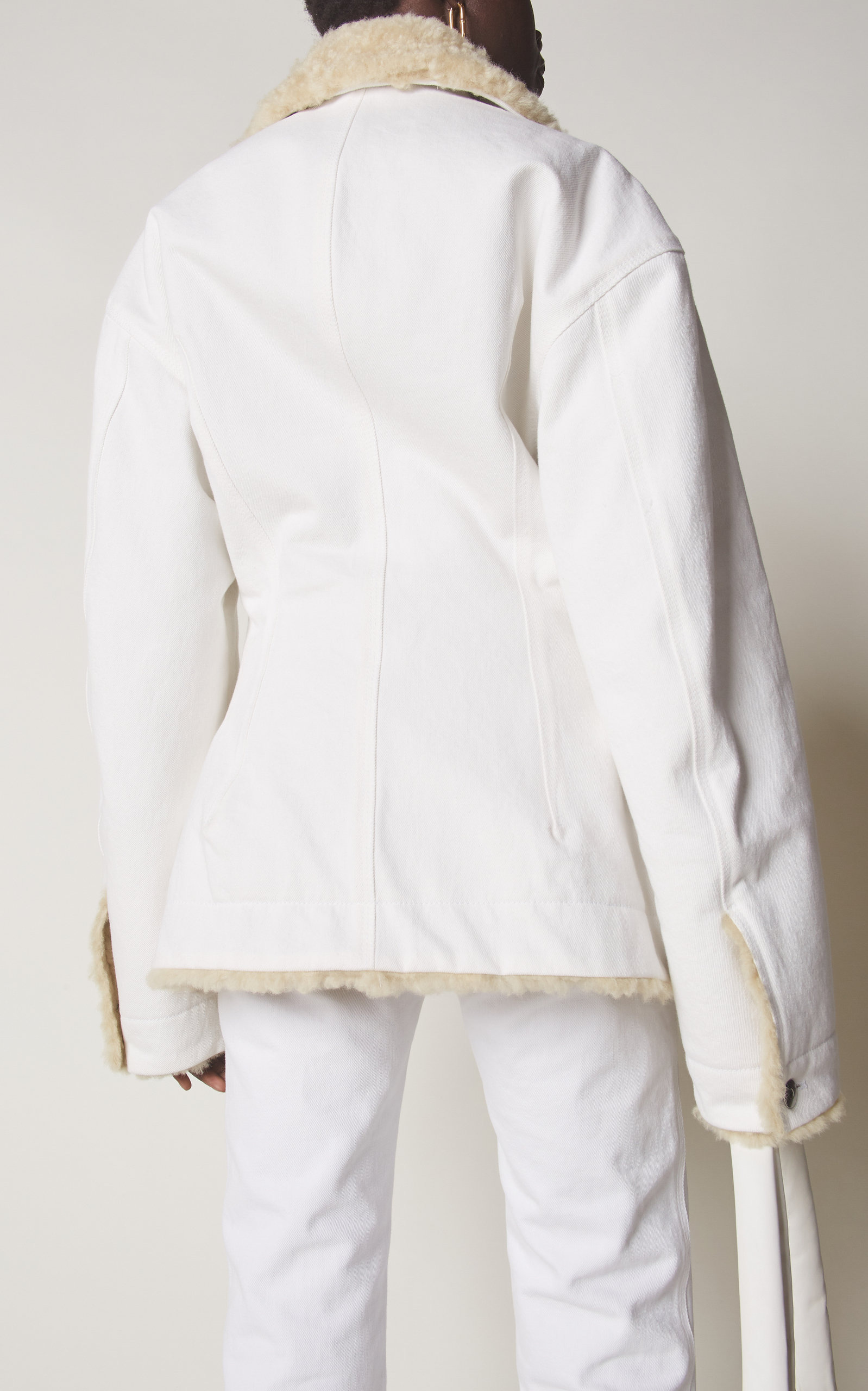 Denim Shearling Jacket white - 5