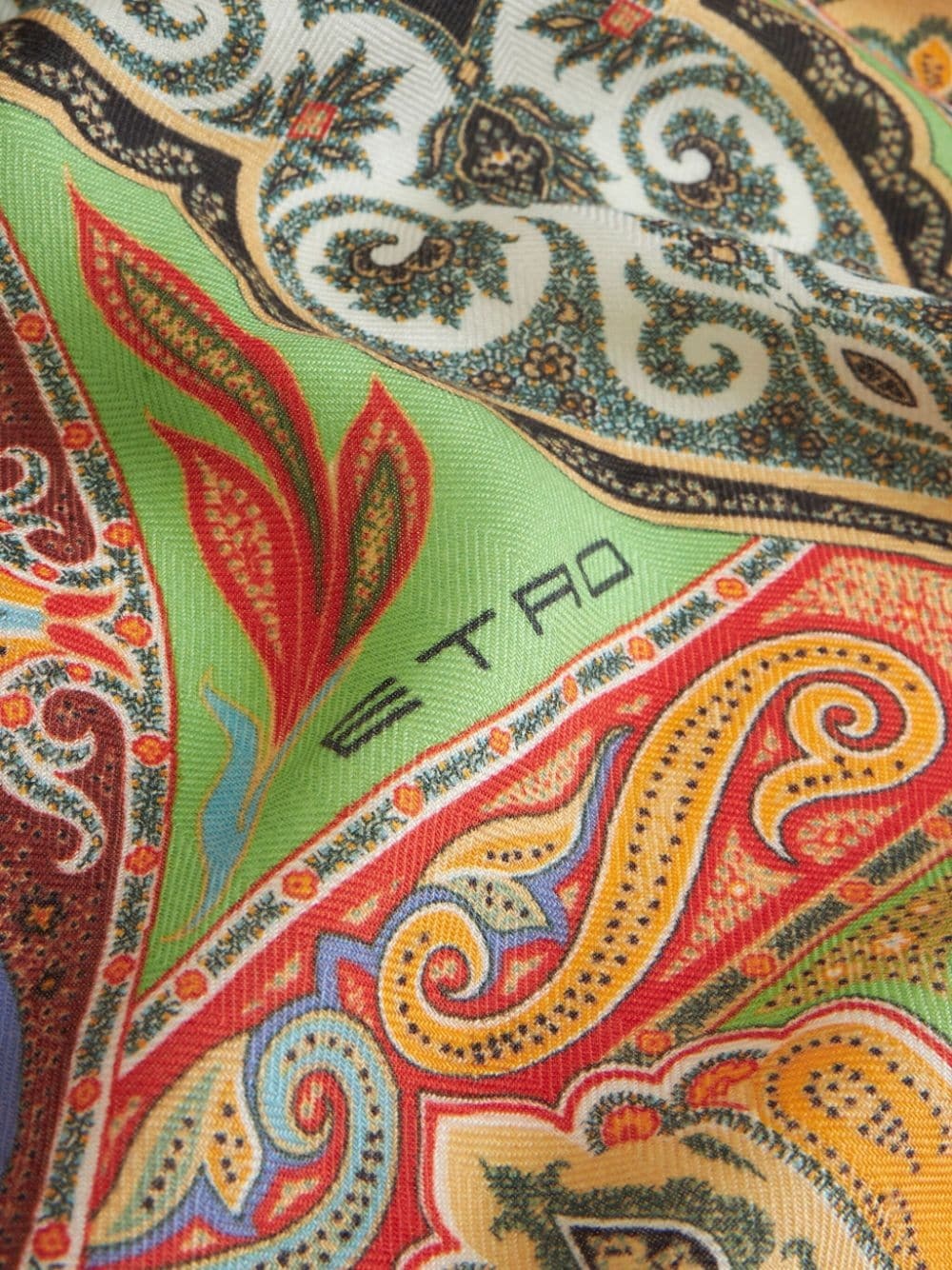 paisley-print cashmere blend scarf - 2