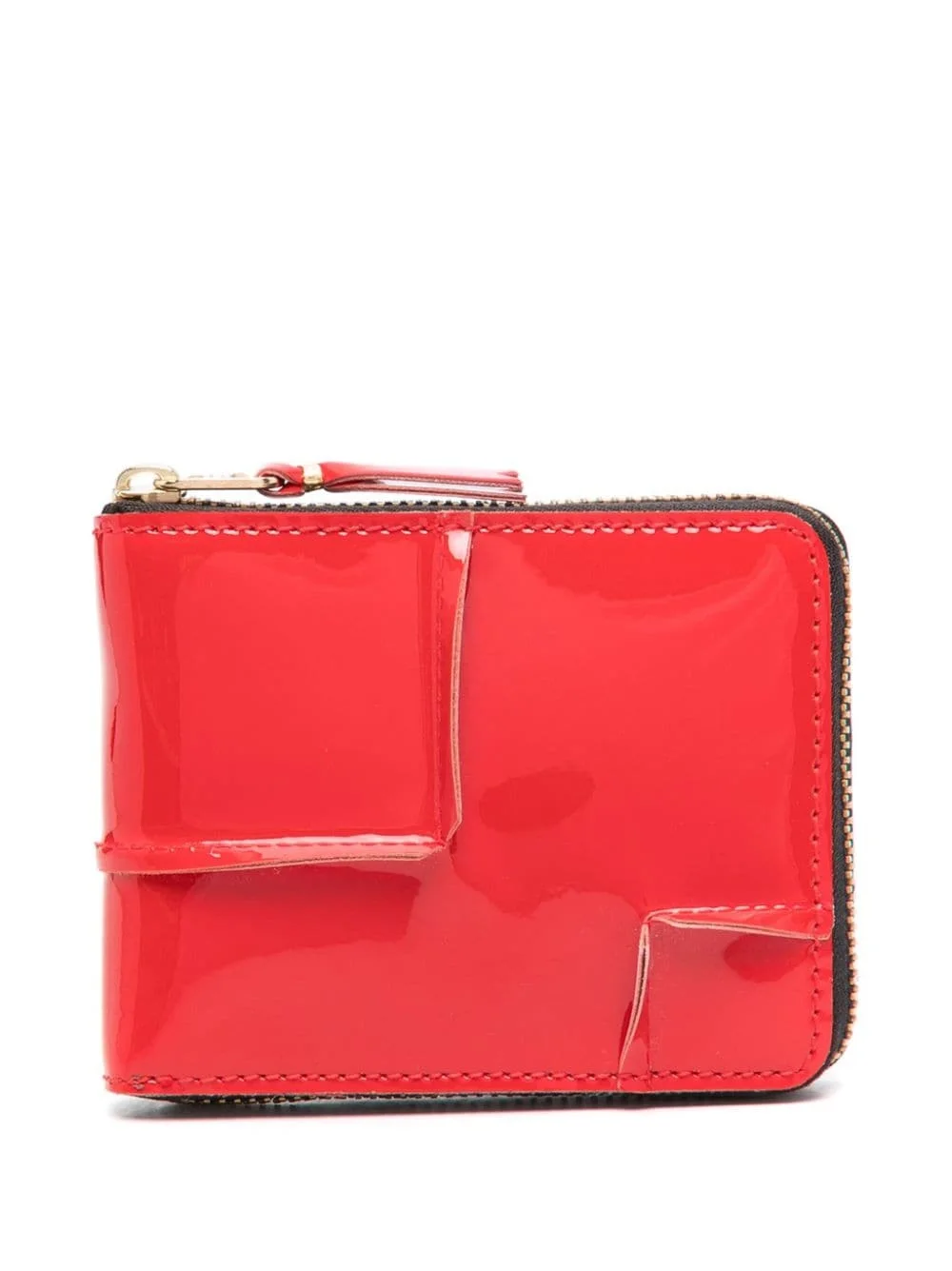 exposed-seams zip-up wallet - 1