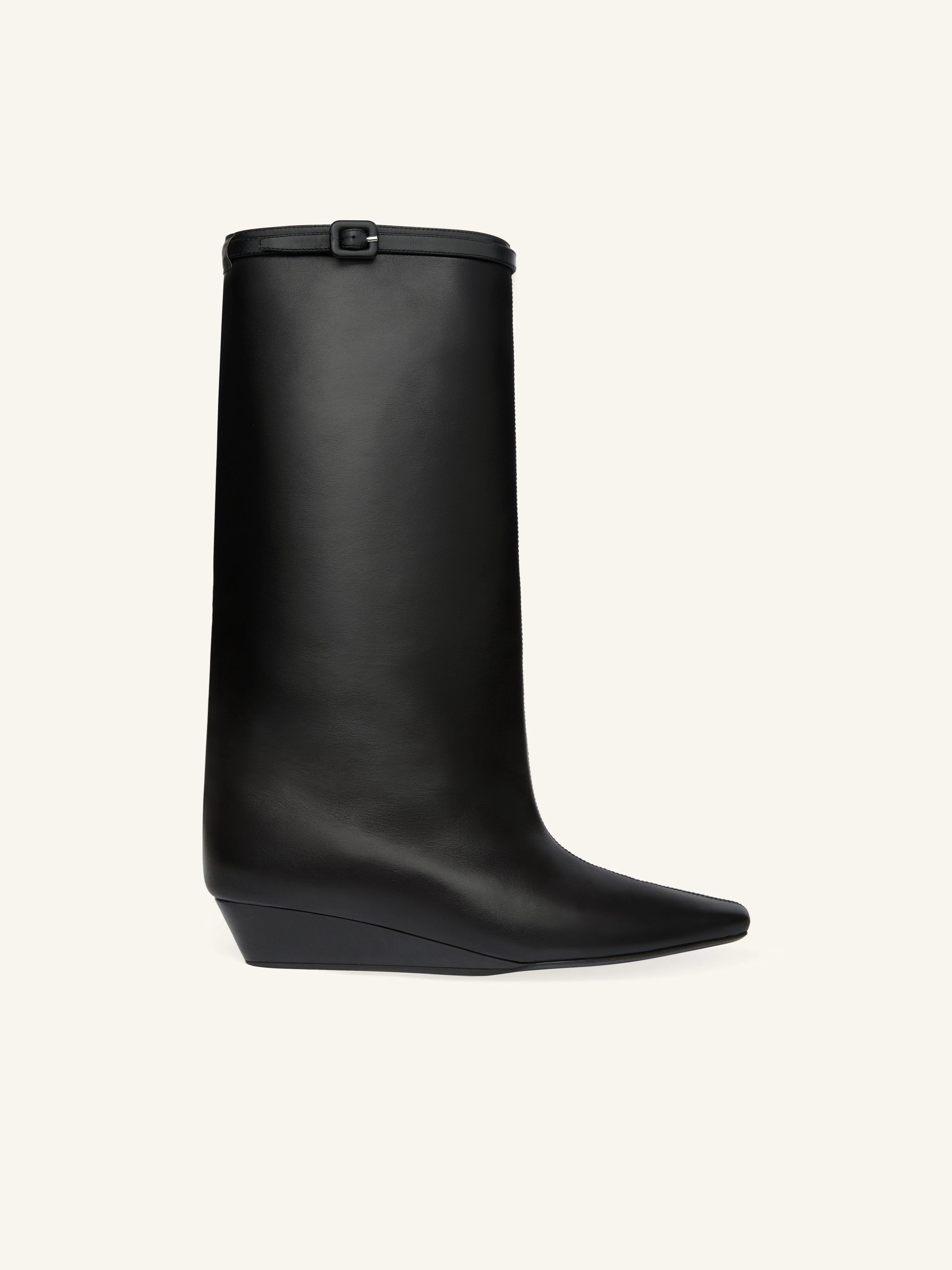 MELTING WEDGED LEATHER BOOTS - 1