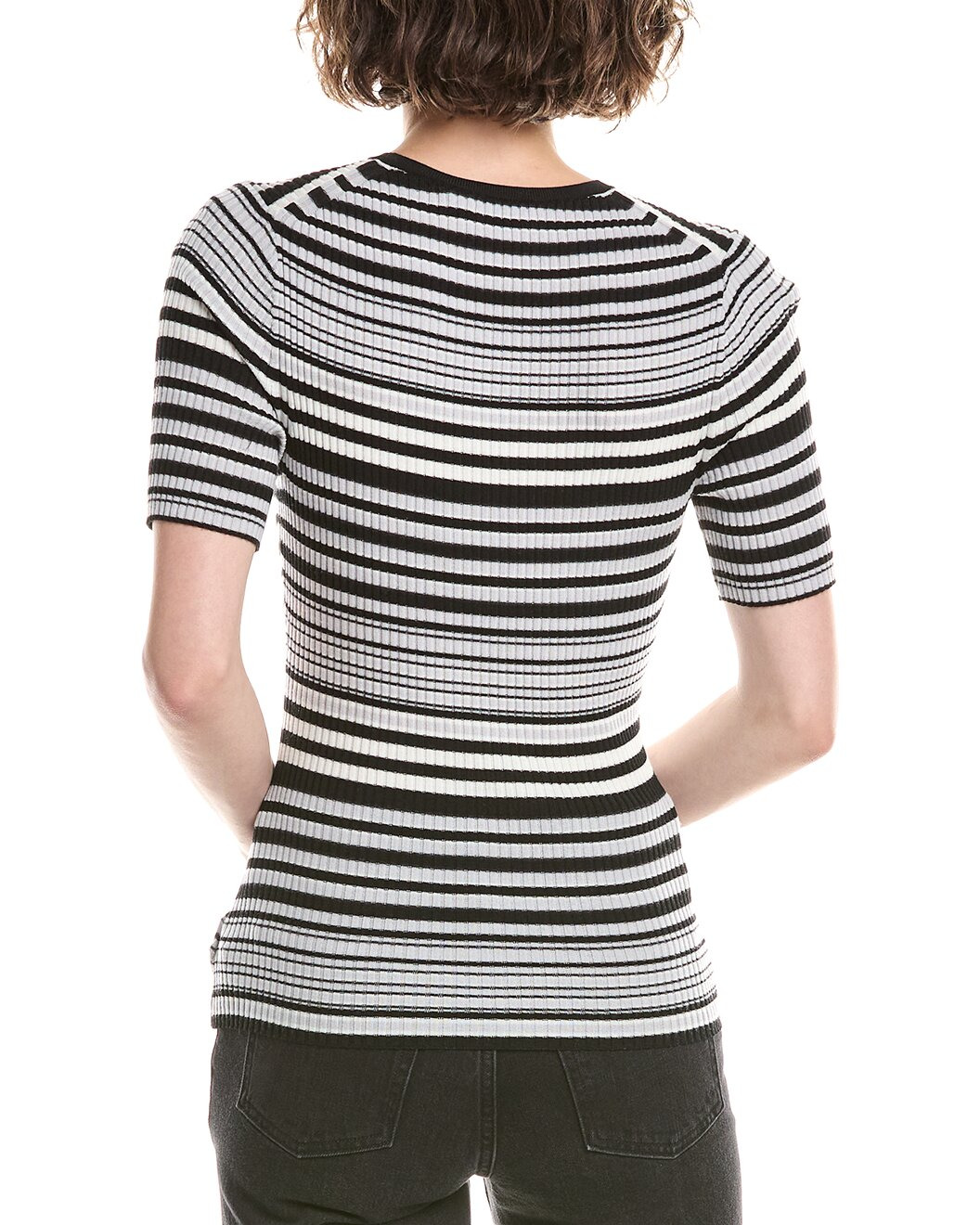 Theory Stripe Wool T-Shirt - 2