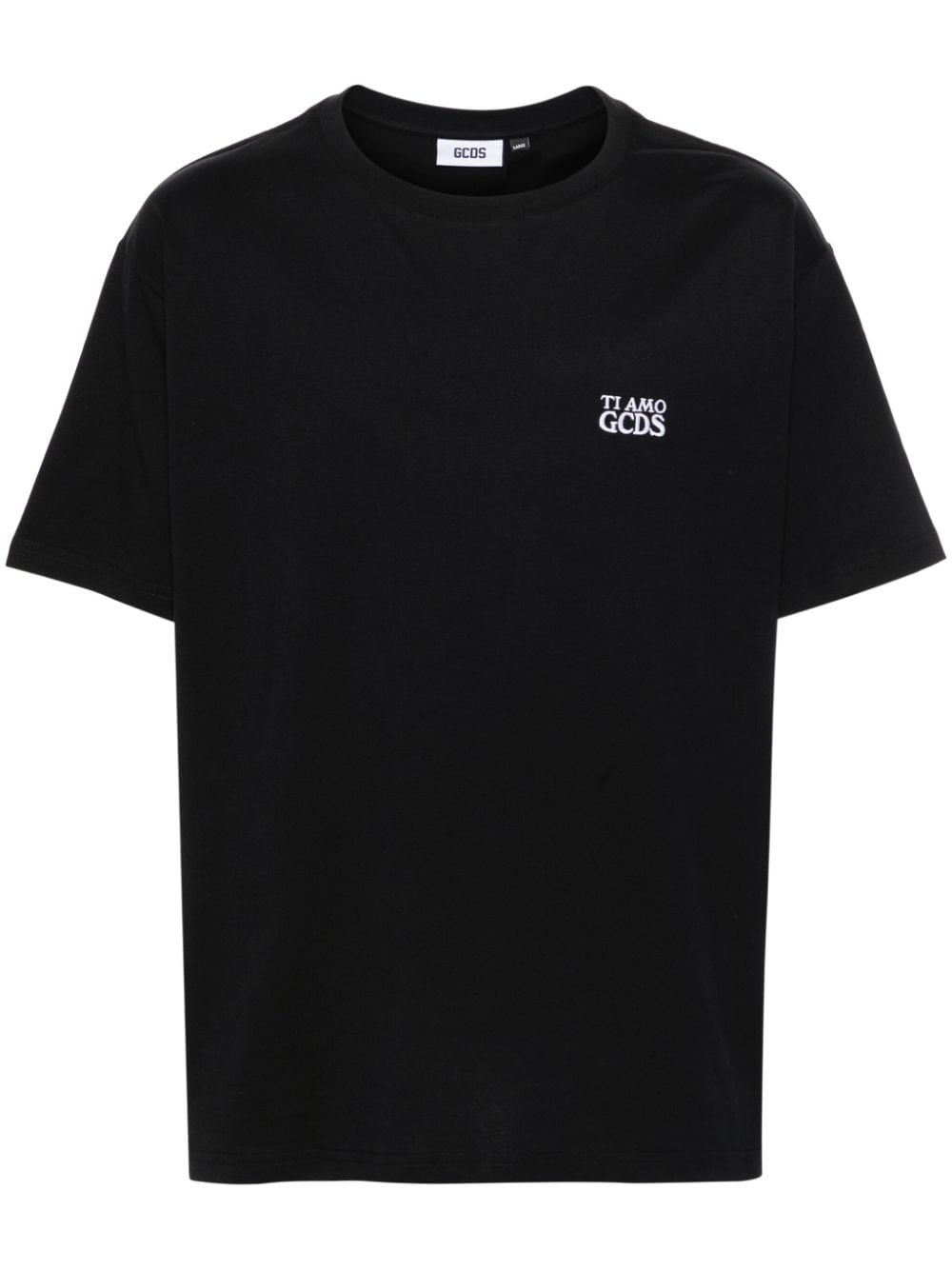 embroidered-logo cotton T-shirt - 1