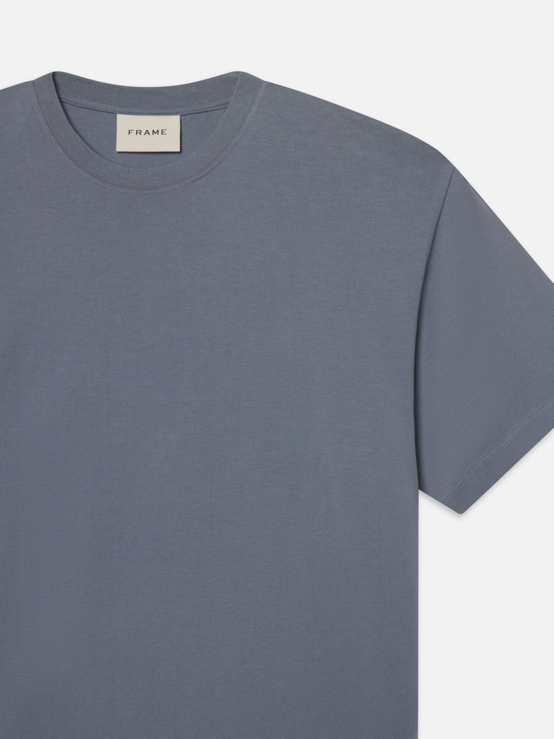 FRAME FRAME Logo Tee in Smoky Blue outlook