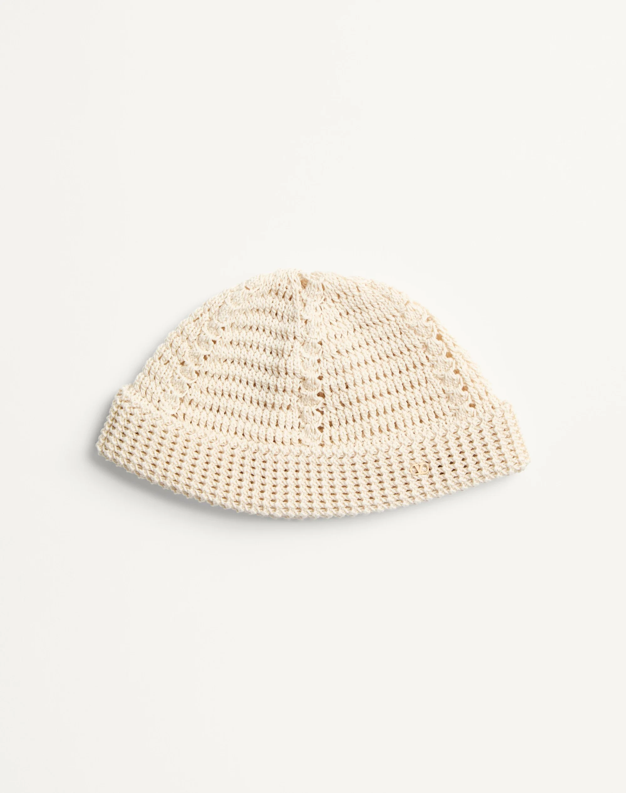 VLOGO SIGNATURE KNITTED COTTON BEANIE - 1
