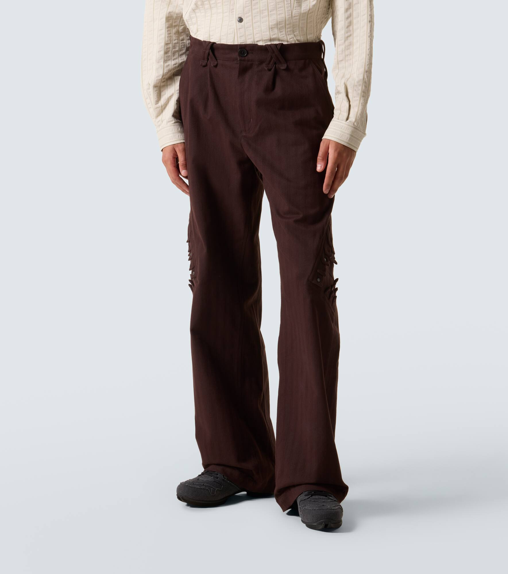 Estike cotton-blend wide-leg pants - 3