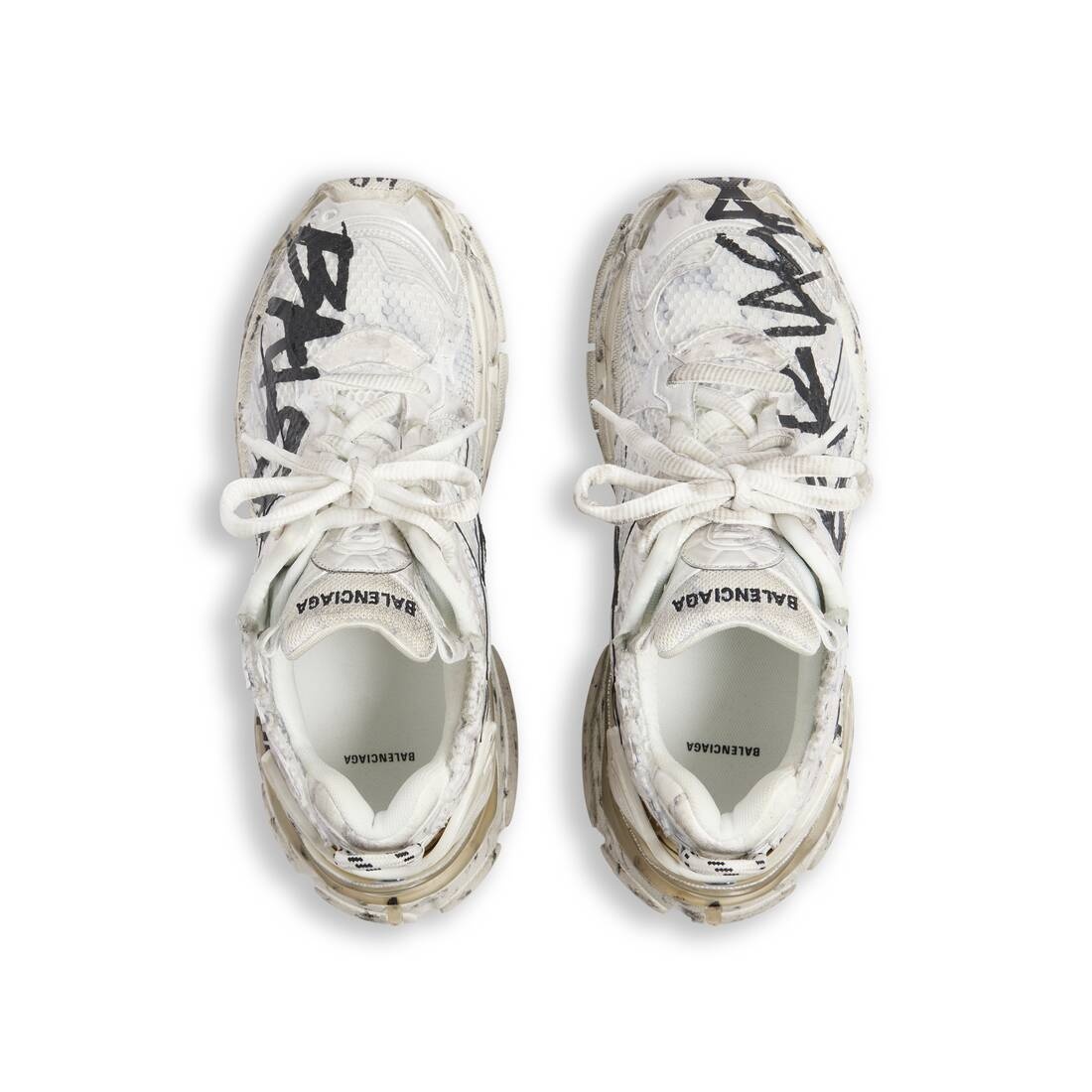 Women's Runner Graffiti Sneaker in White - 6