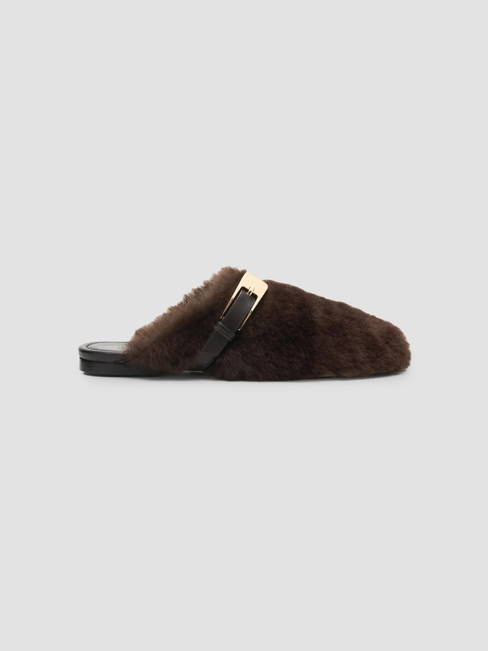 Women's Roxanne Shearling Mules - Walnut Ebony - 1