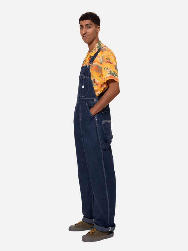 Nudie Jeans Kevin Dungarees Utility Denim outlook