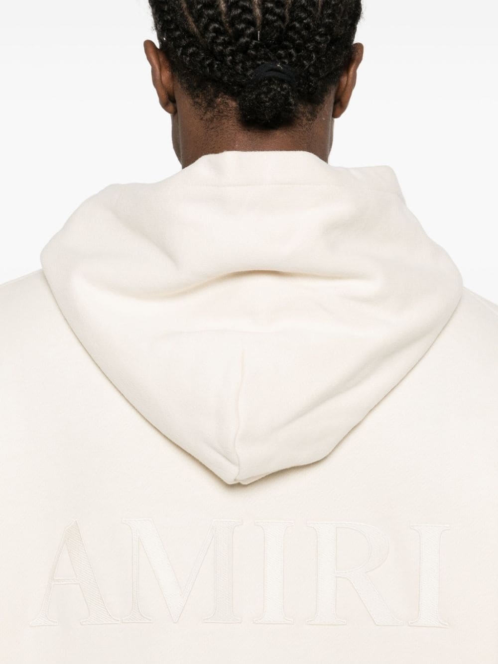 logo-embroidered cotton hoodie - 5