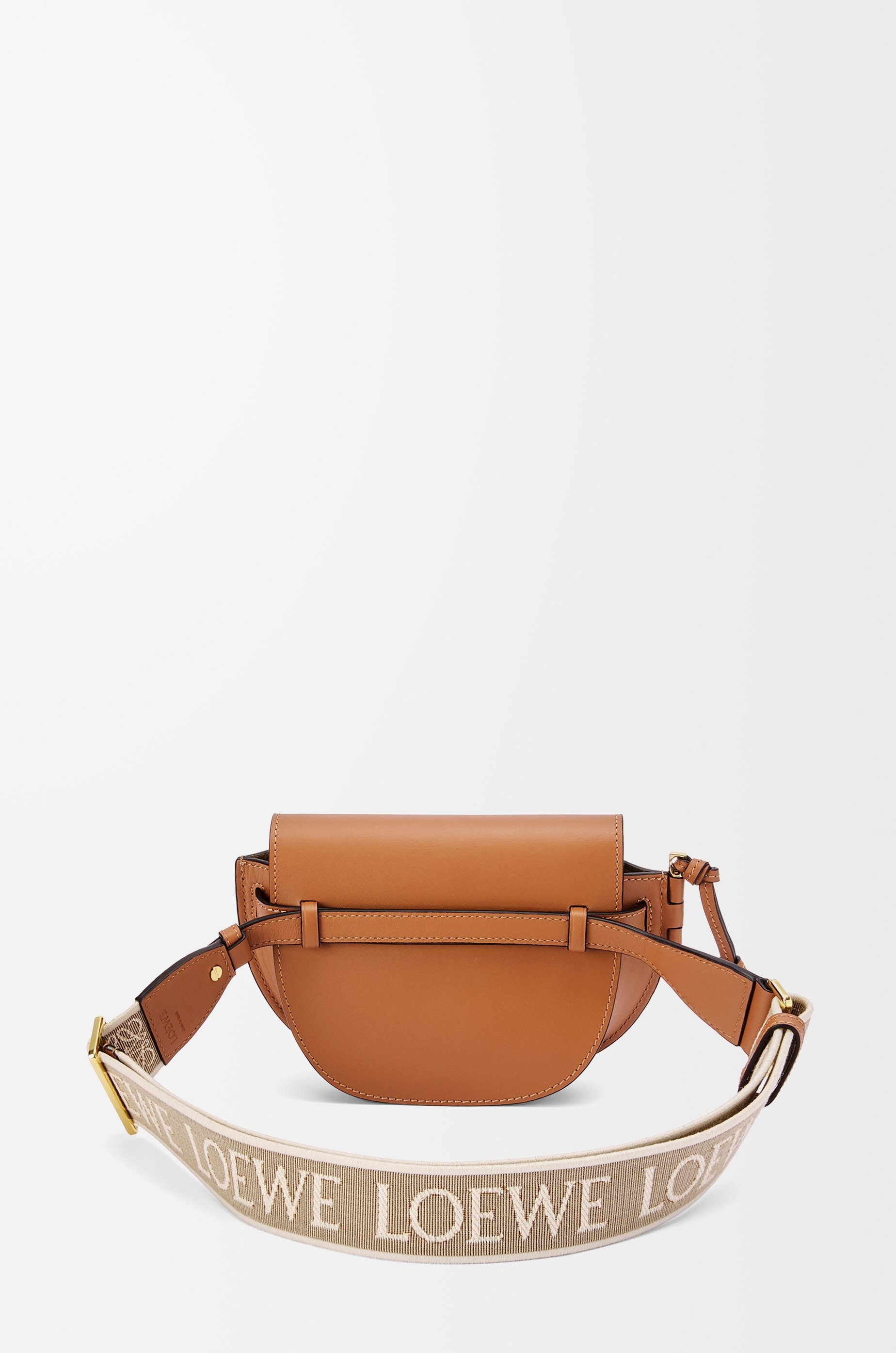 Mini Gate Dual bag in soft calfskin and jacquard - 5