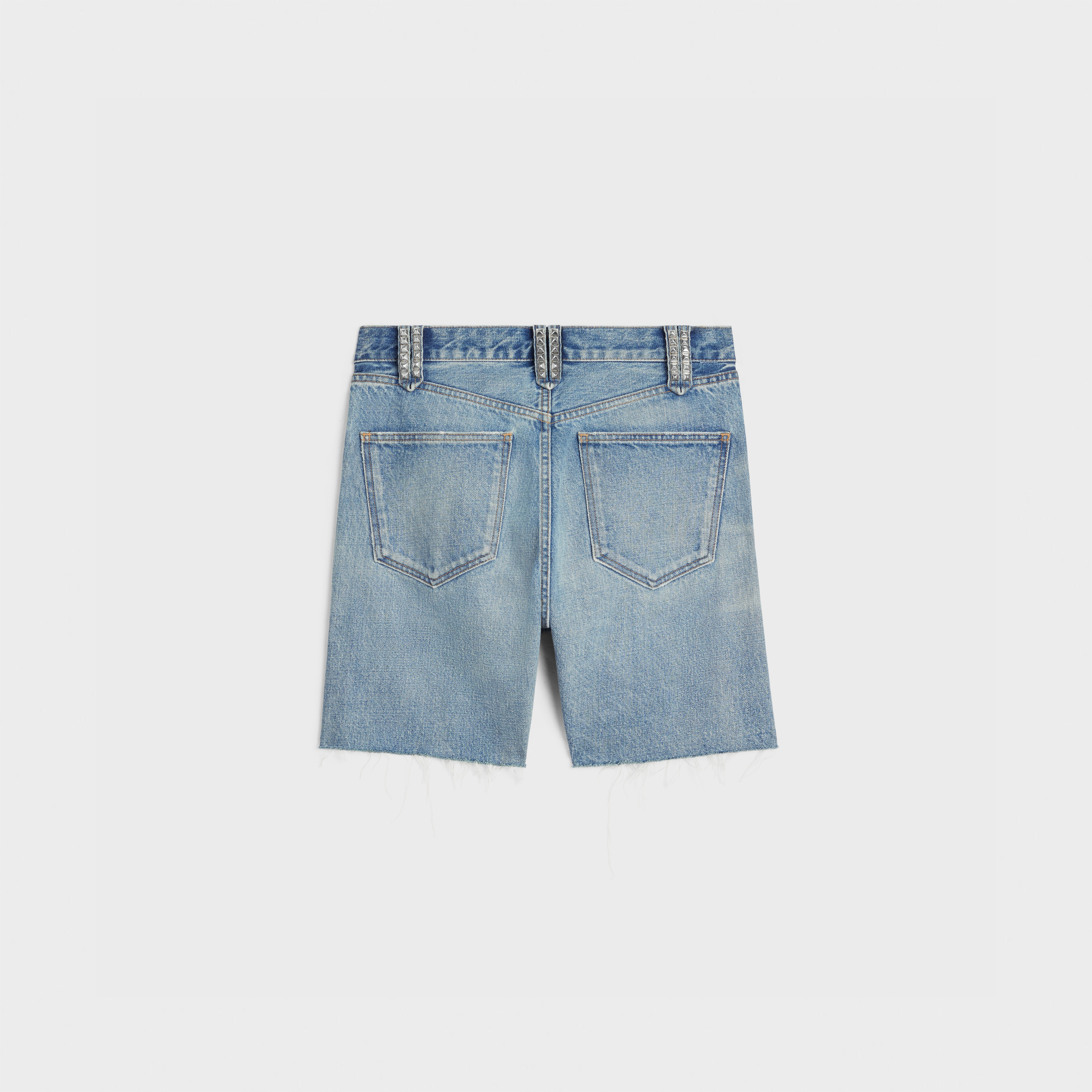 wesley shorts with studs in zuma wash denim - 2