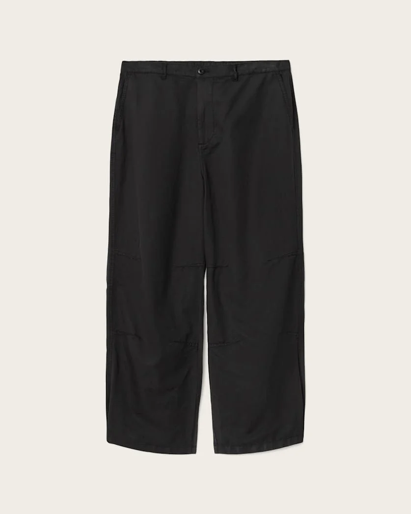 ECHO LINEN BLEND BARREL LEG PANTS - 1