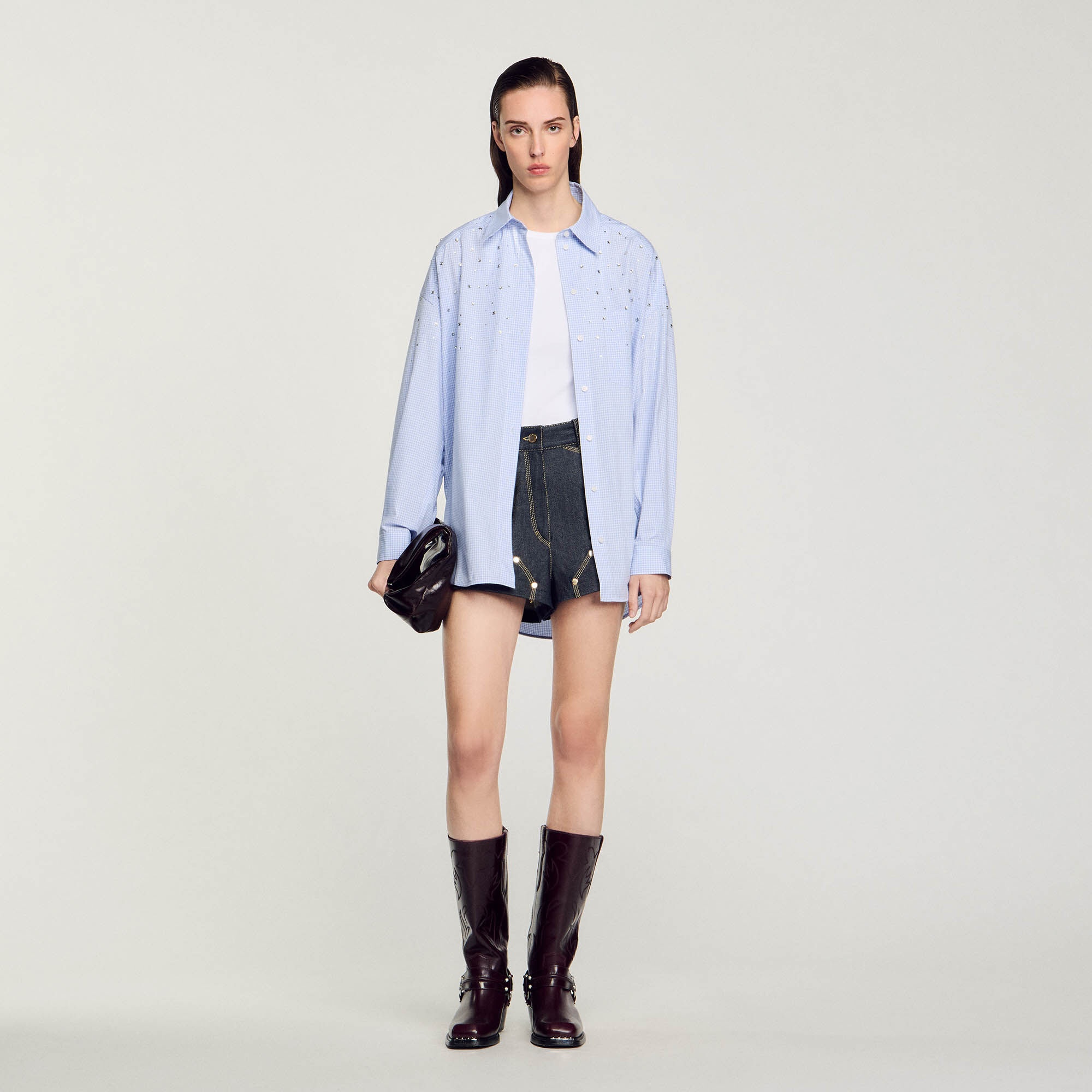 STUDDED CHECK SHIRT - 2