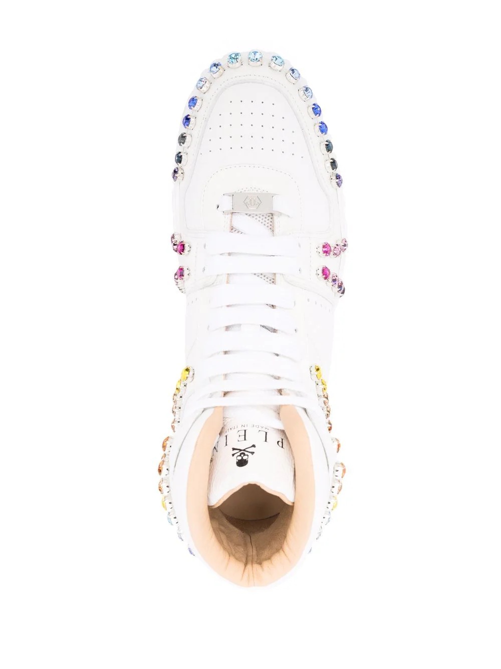 crystal-embellished high-top sneakers - 4