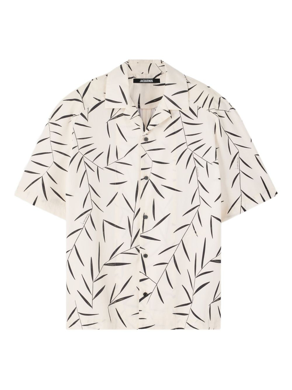LEAF-PRINT SHORT-SLEEVE SHIRT - 1