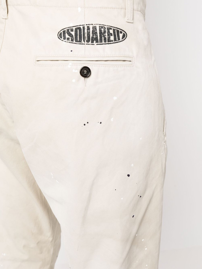 logo-print straight-leg trousers 5