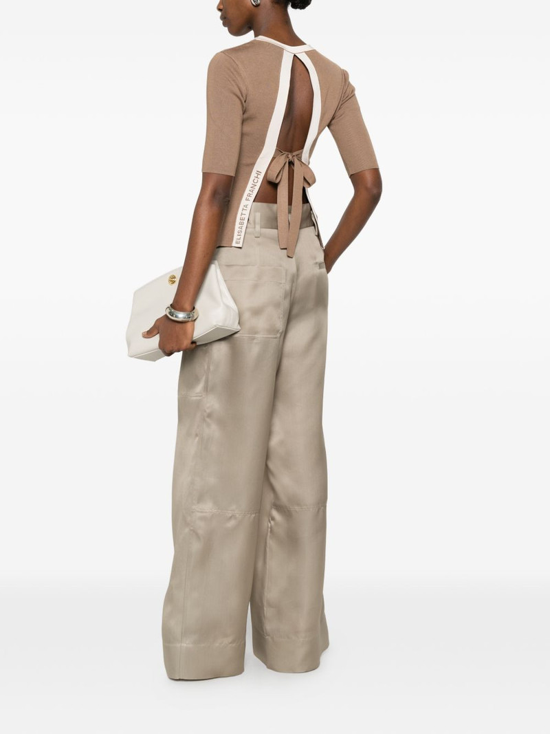 ELISABETTA FRANCHI ribbed cut-out top outlook