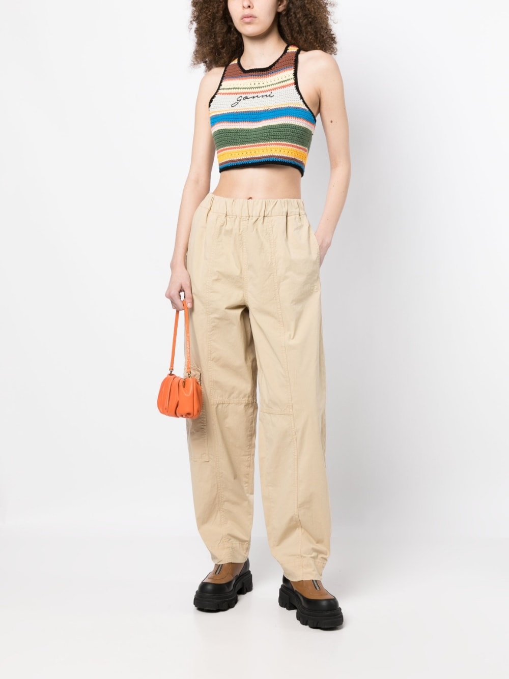 straight-leg organic cotton trousers - 2