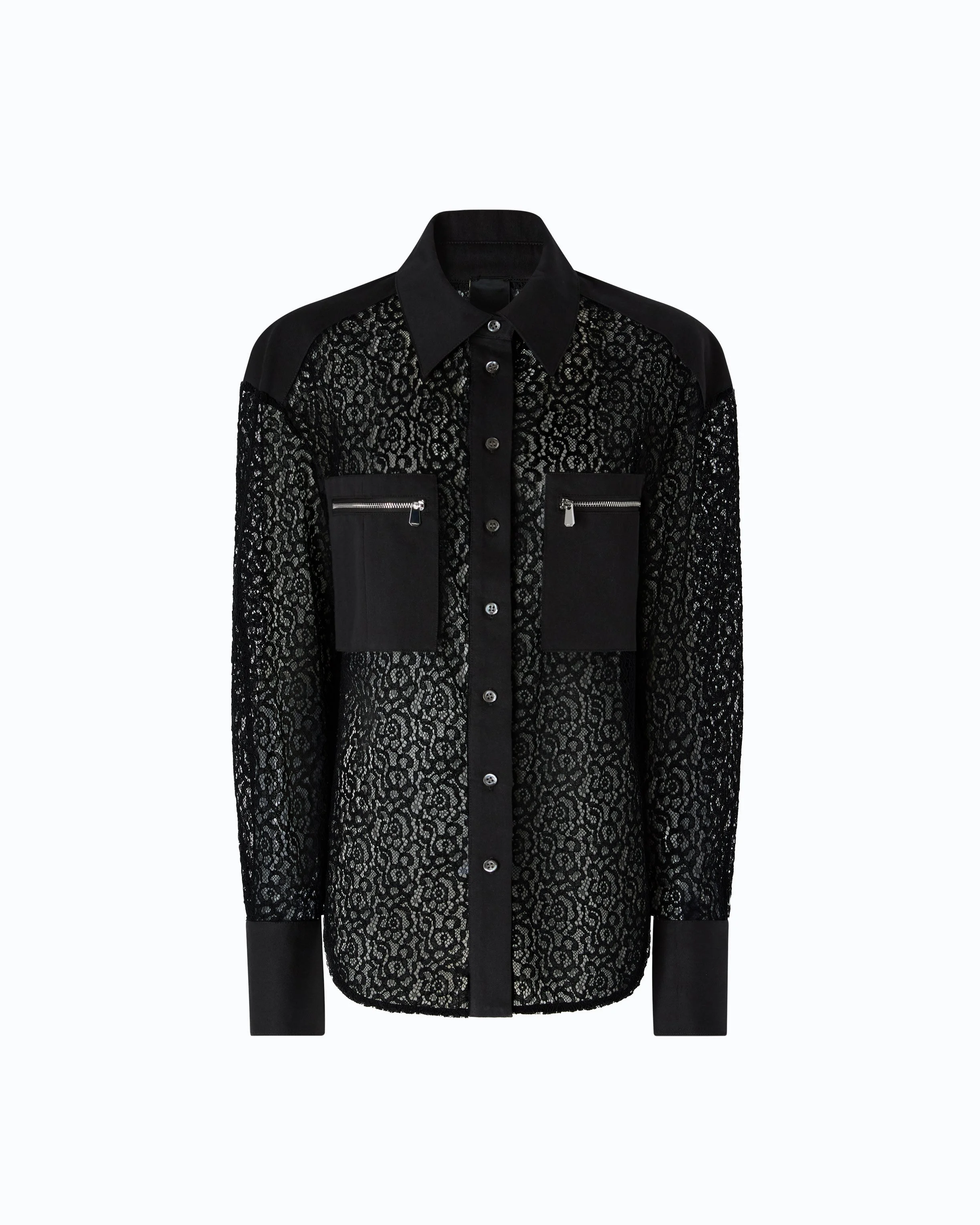 LACE SHIRT WITH POCKETS - 1
