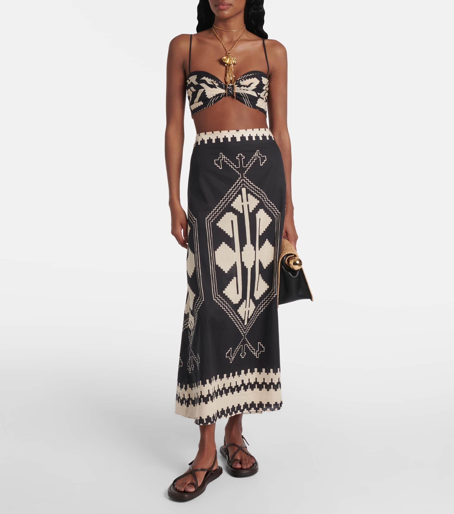 Printed cotton bra top - 2