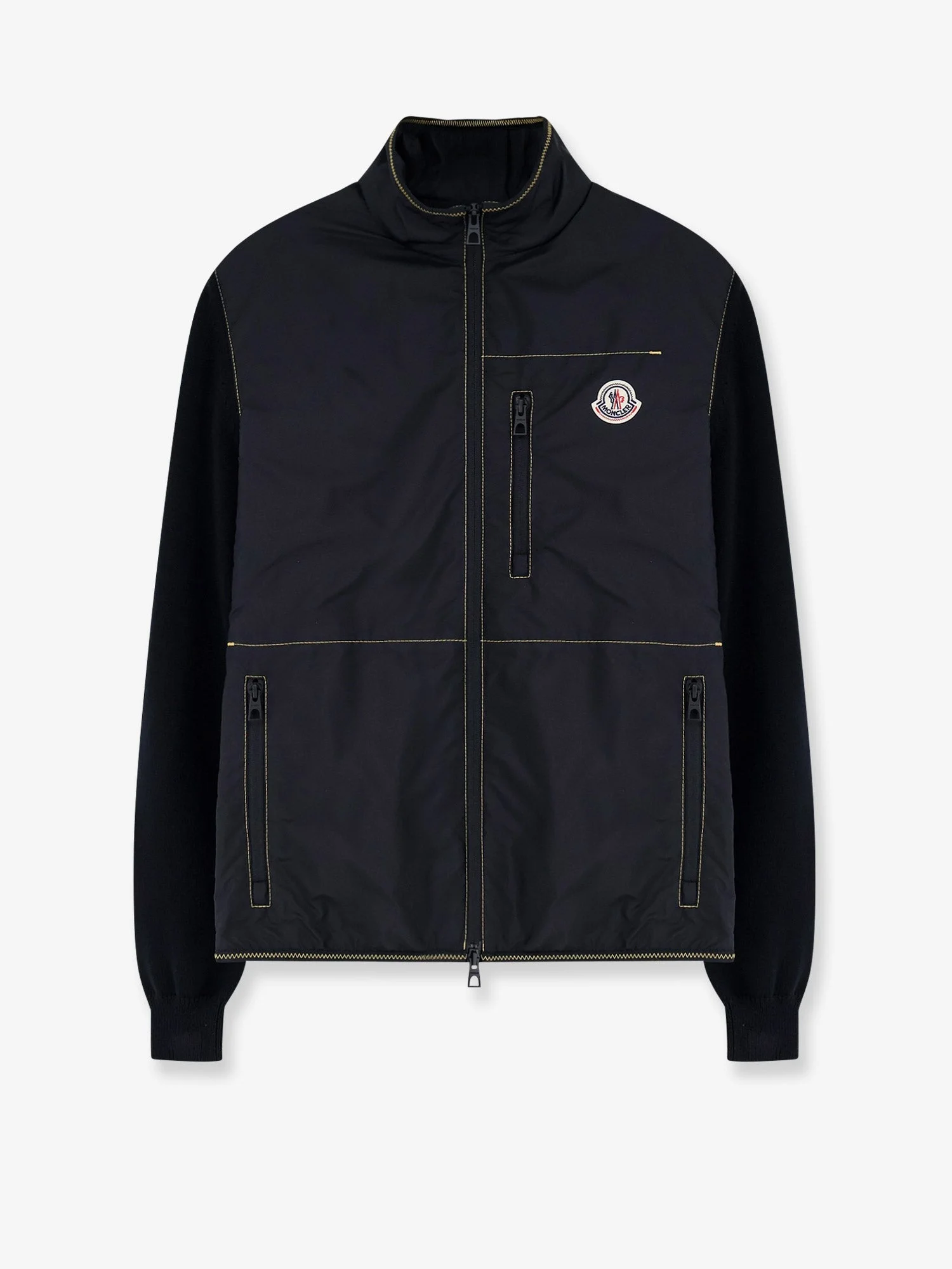 Moncler Men Nylon Jacket With Cotton Inserts - 1
