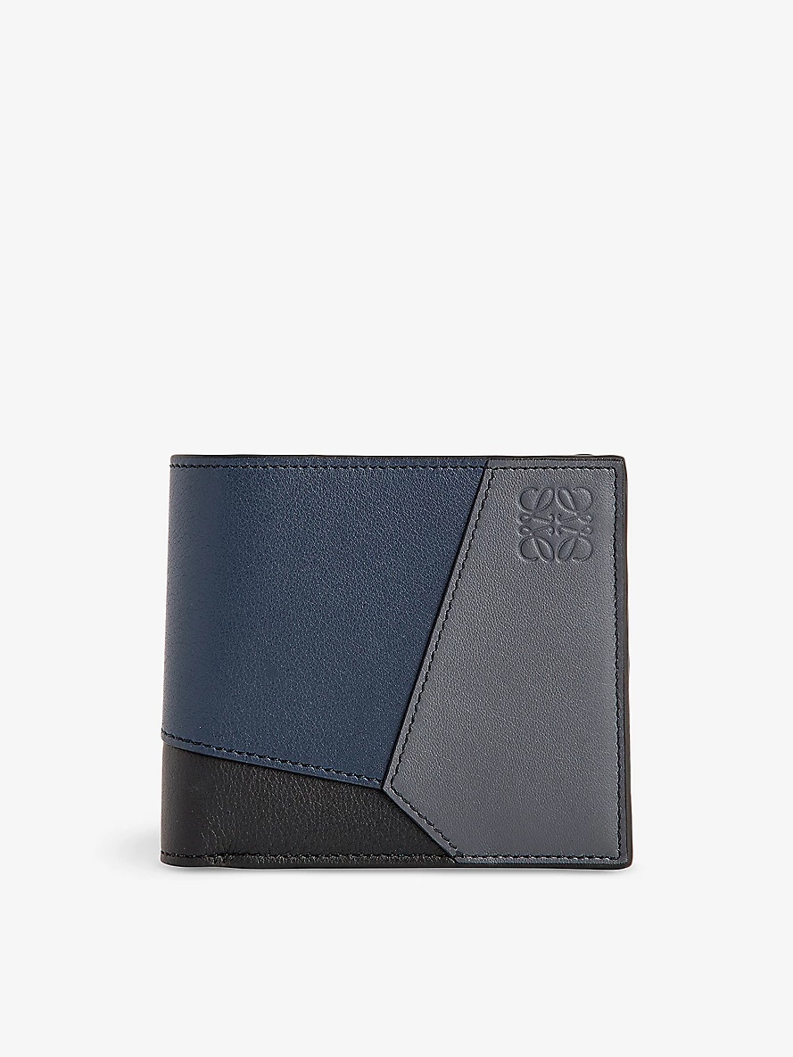 Puzzle Edge brand-debossed leather wallet - 1