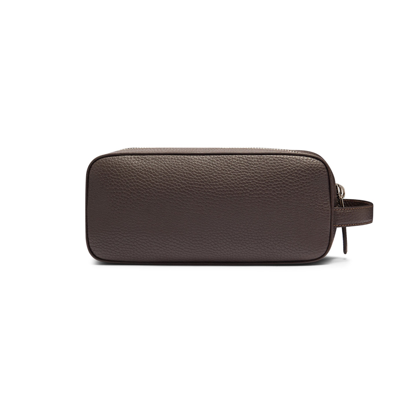 Dark brown tumbled leather beauty case - 4