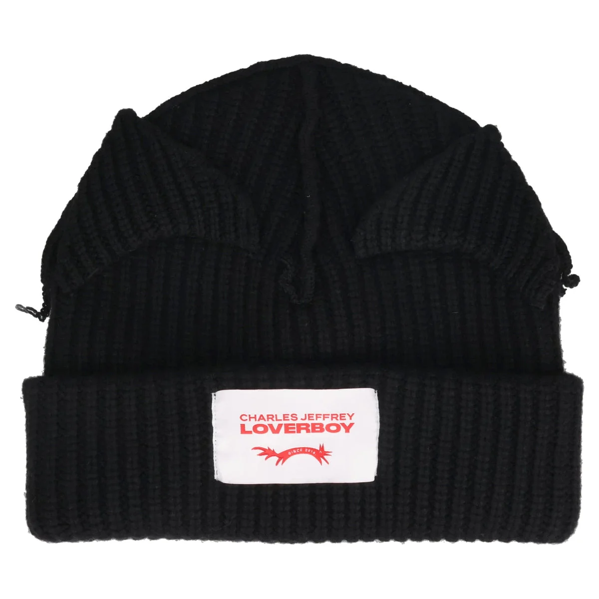 SUPERSIZED CHUNKY EARS BEANIE (BLACK) - 1