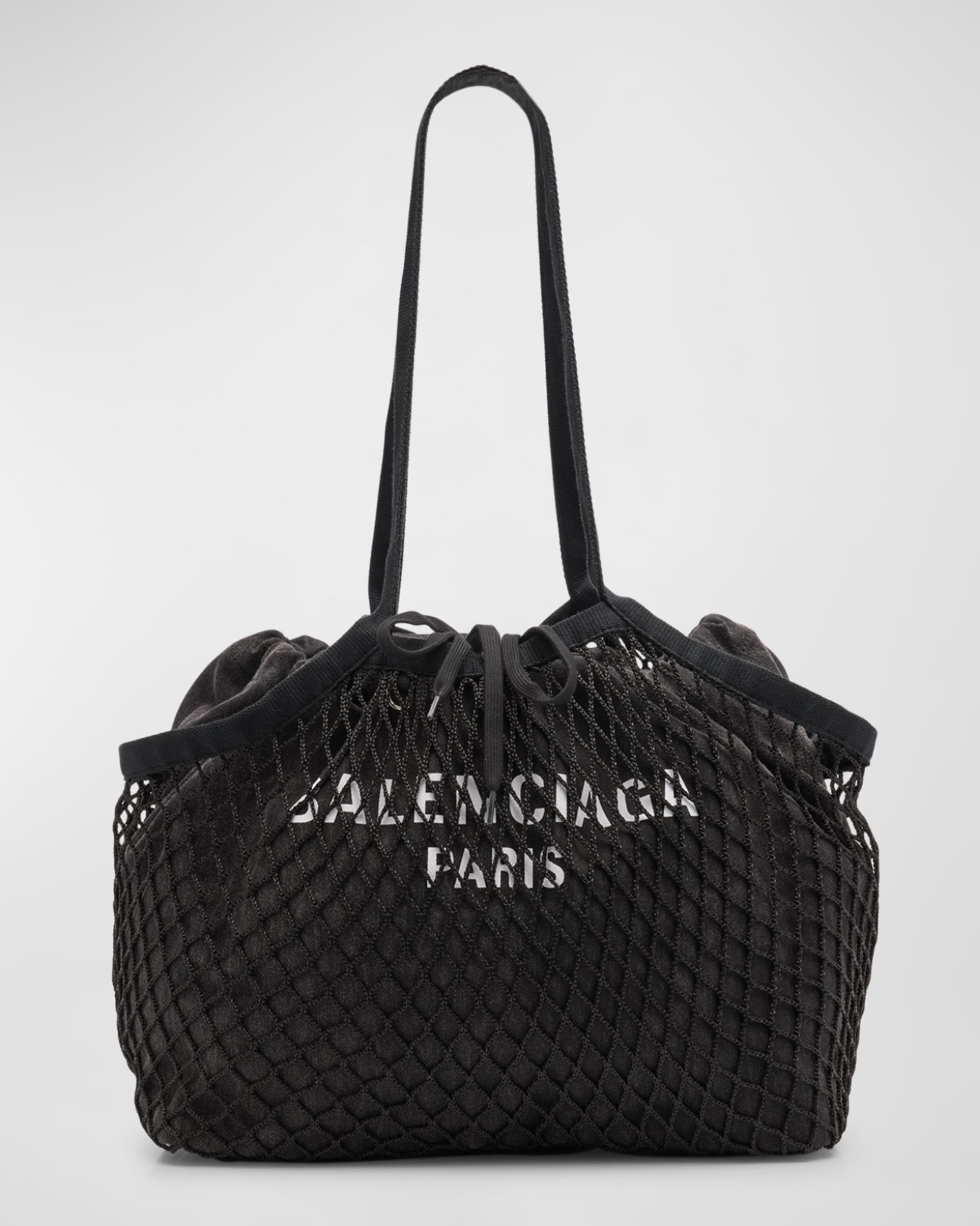 BALENCIAGA 24 Fishnet Canvas Tote Bag | neimanmarcus