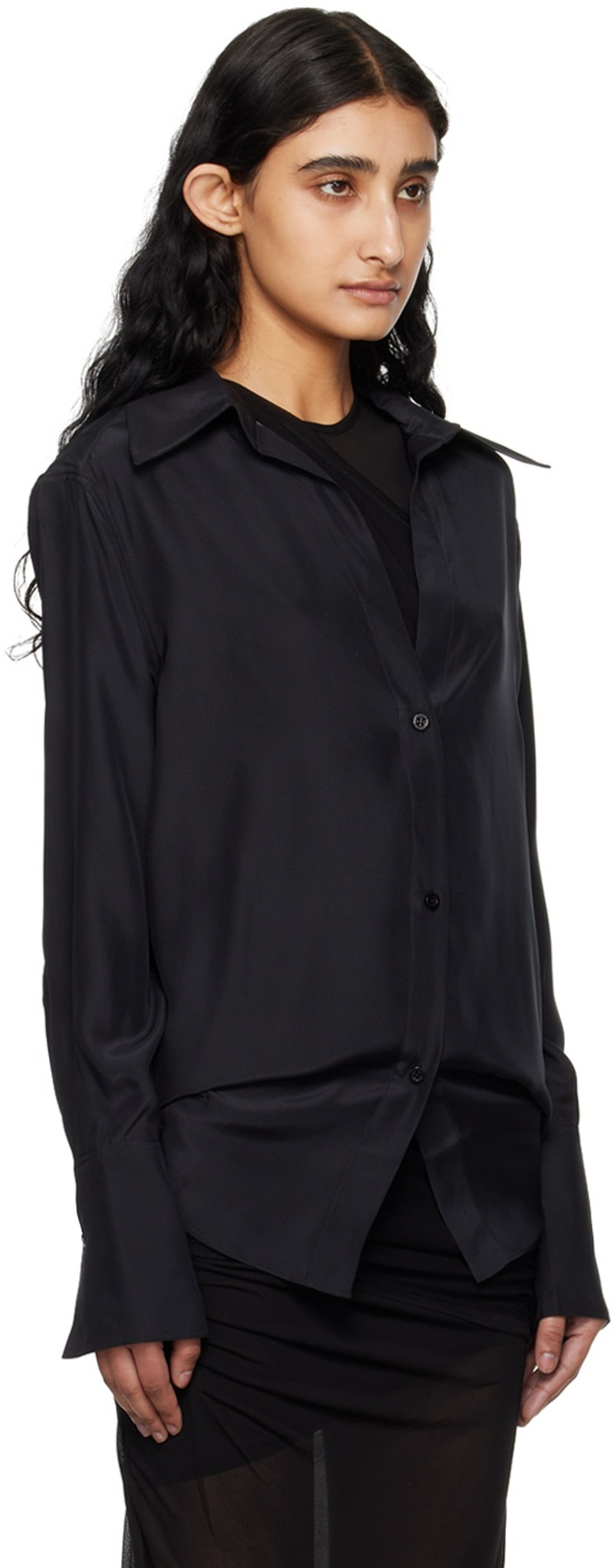GAUGE81 Black Sapporo Shirt outlook