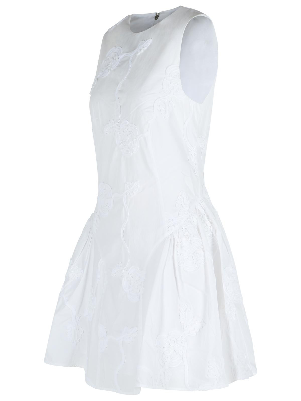Rotate Bright White Cotton Poplin Mini Dress Women - 2