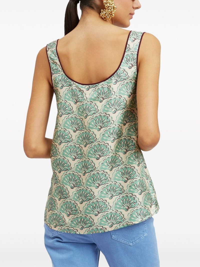 Twirl graphic-print silk top 3