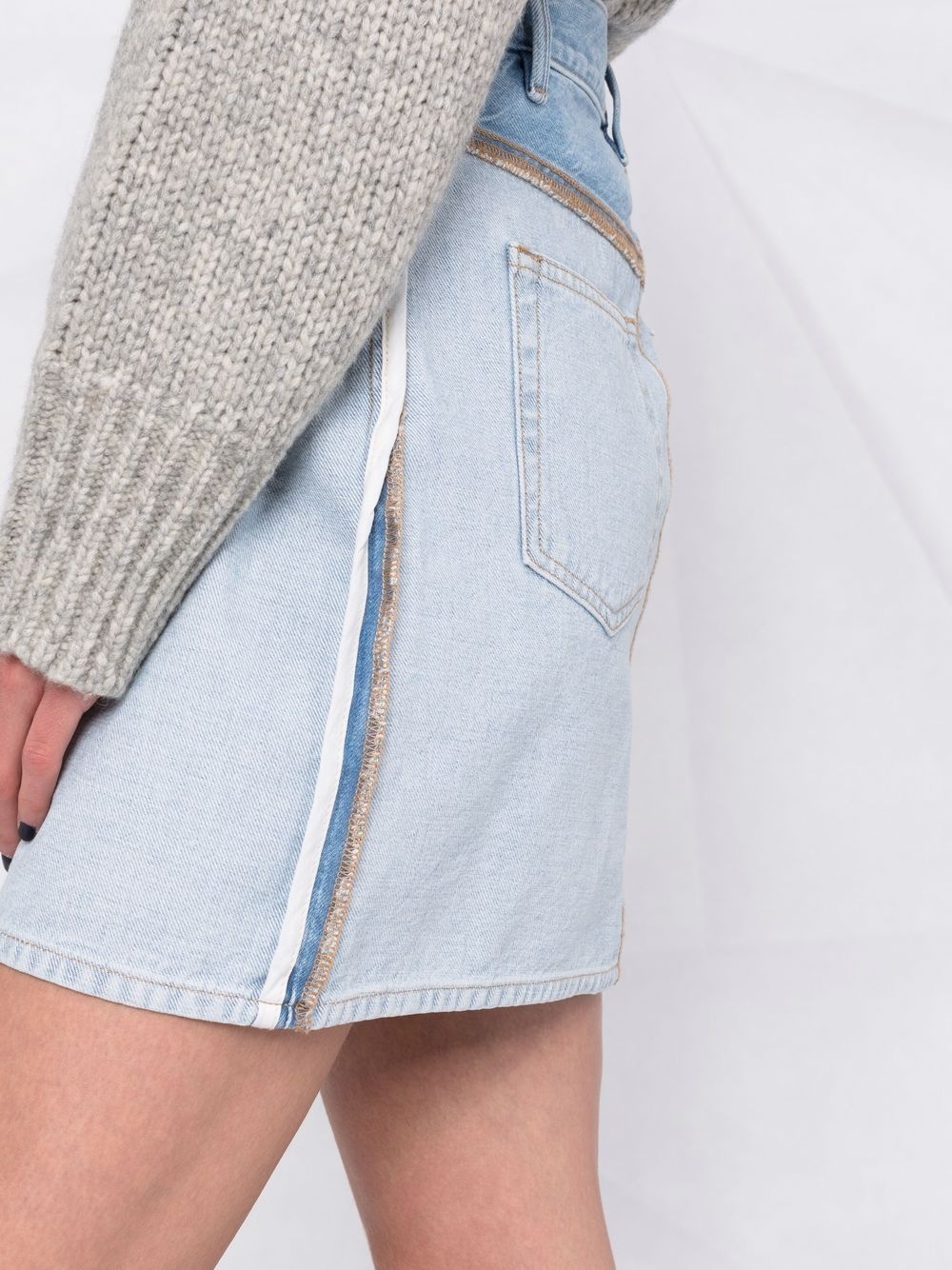 inside-out denim skirt - 3