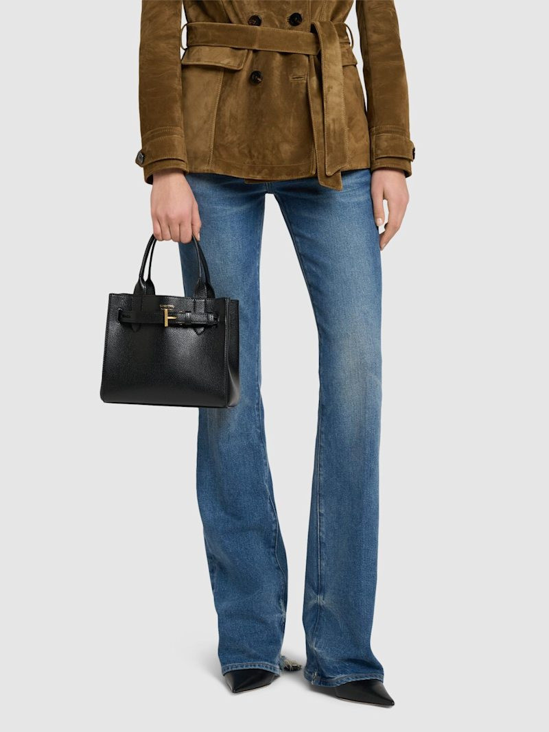 TOM FORD Small grained leather tote bag outlook