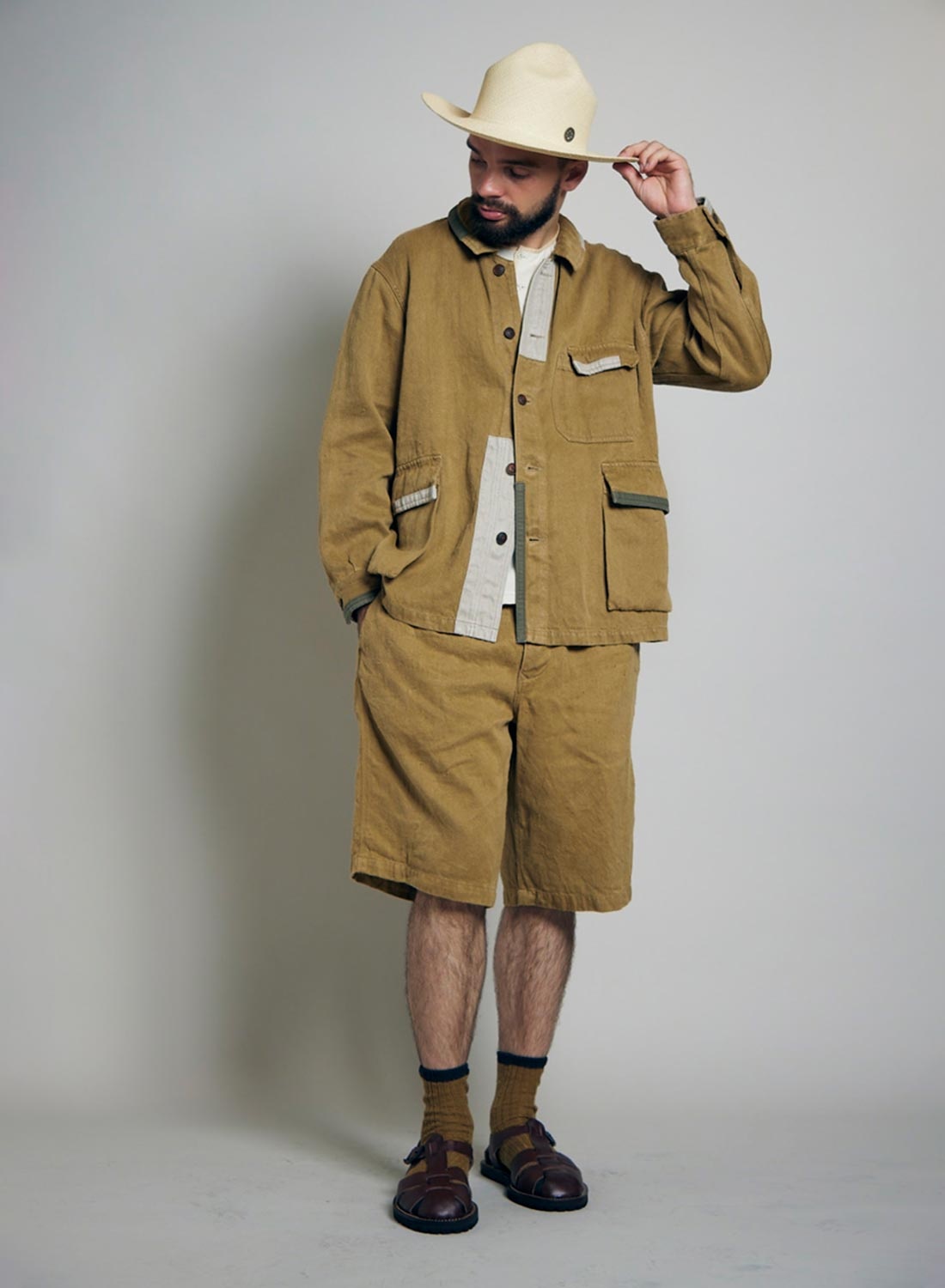 Work Jacket Repair Finish in Khaki - 2