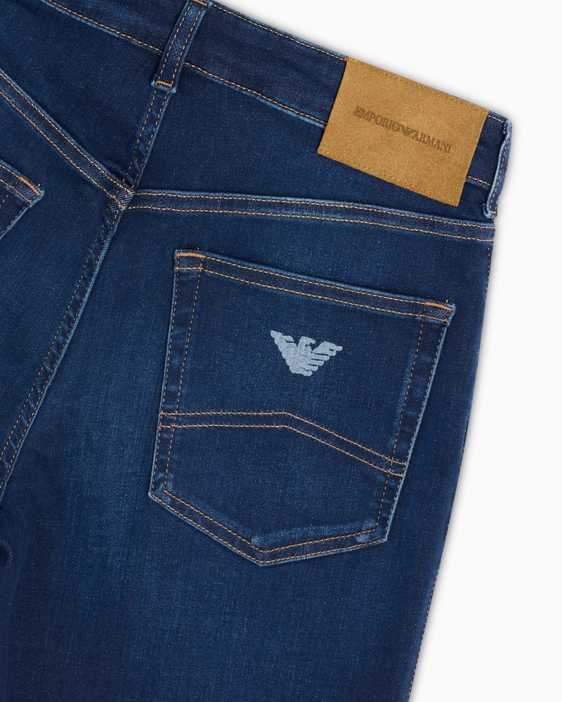 EMPORIO ARMANI J36 MID-RISE, STRAIGHT-LEG, STRETCH-DENIM JEANS outlook