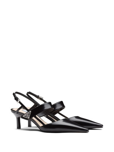 Prada patent leather slingbacks outlook