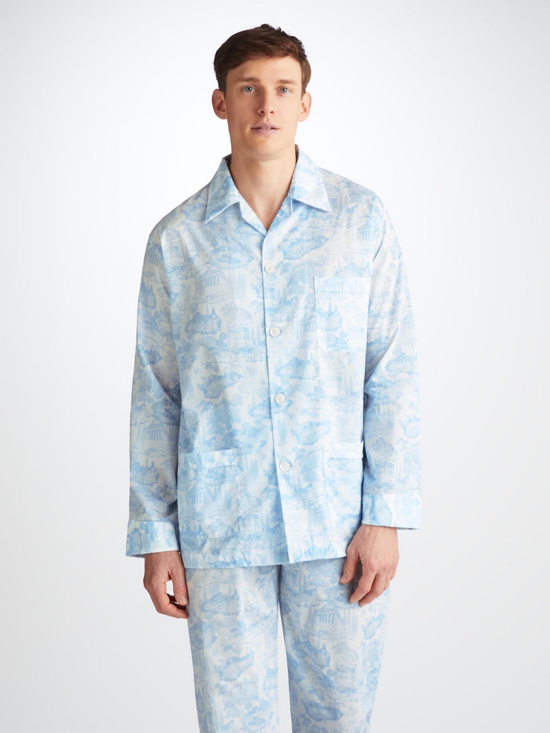 Men's Classic Fit Pyjamas Ledbury 77 Cotton Batiste White - 4