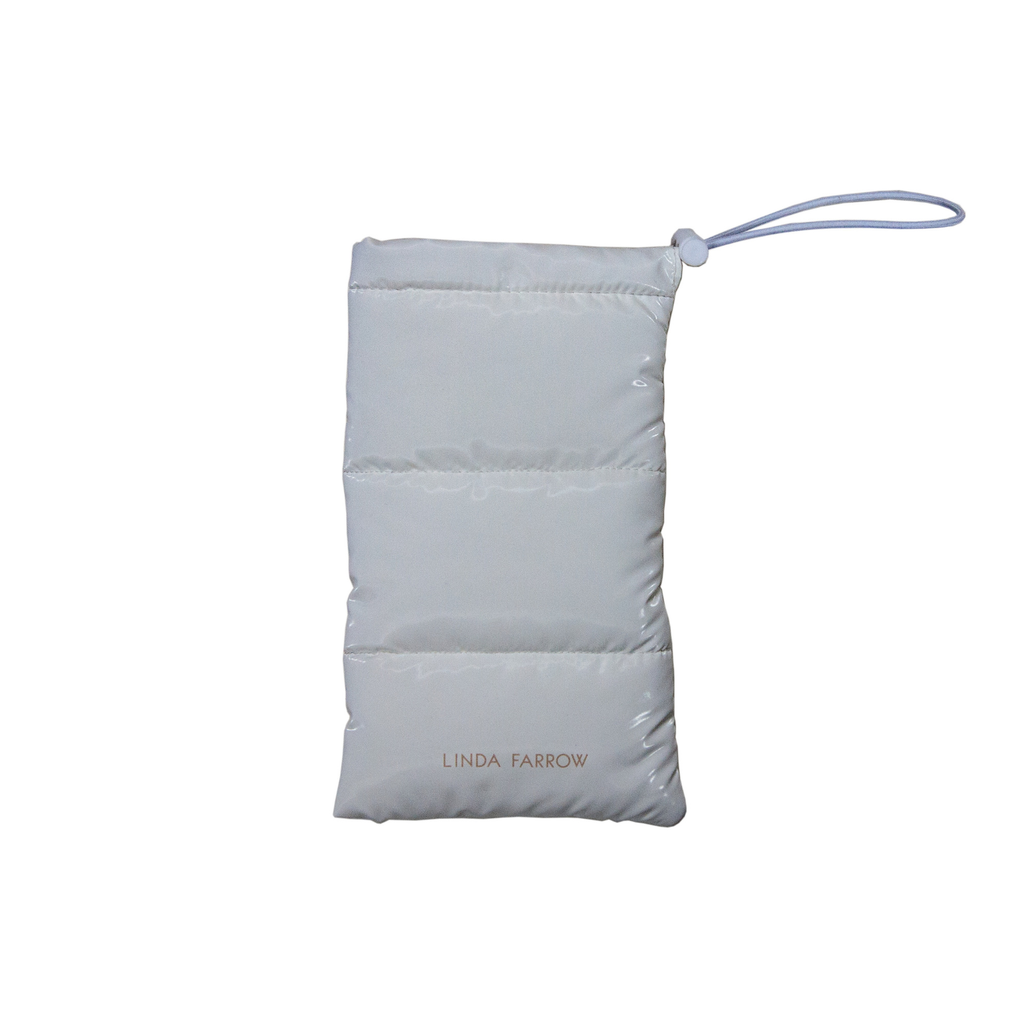 LINDA FARROW WHITE PADDED POUCH - 2