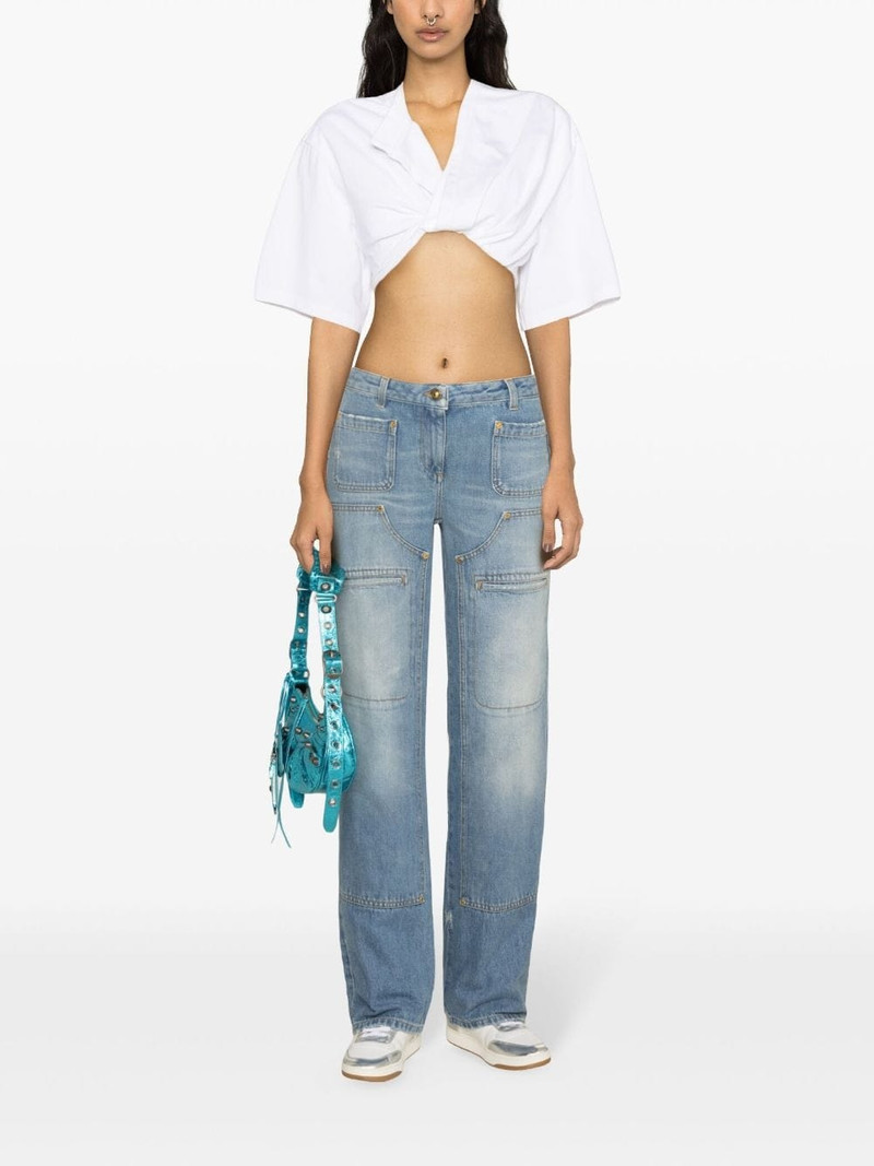 Palm Angels knee-panel mid-rise straight jeans outlook