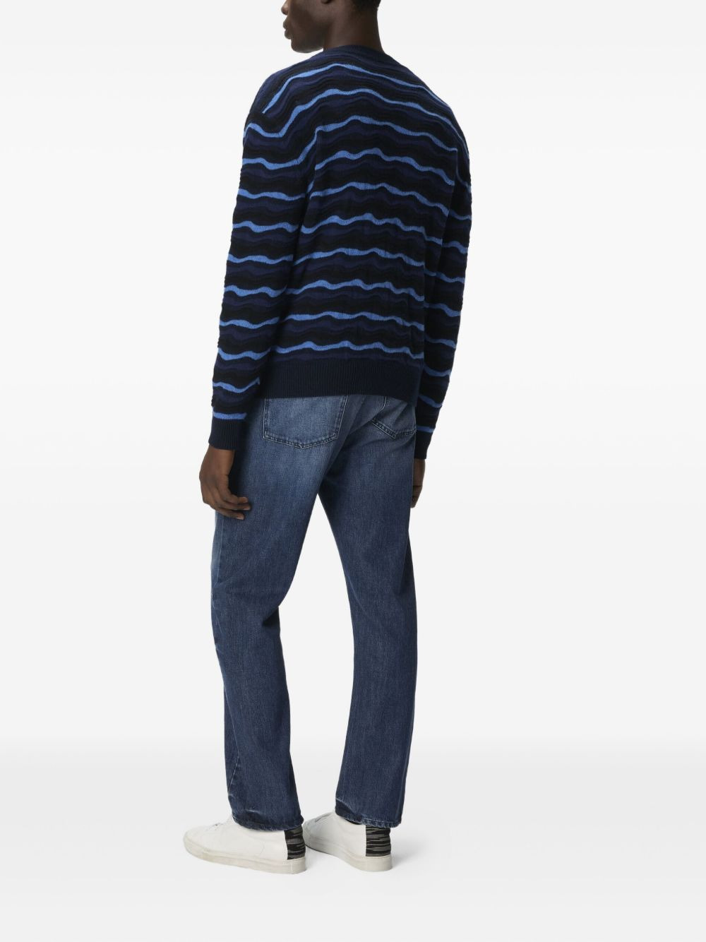 wave-pattern cardigan - 3