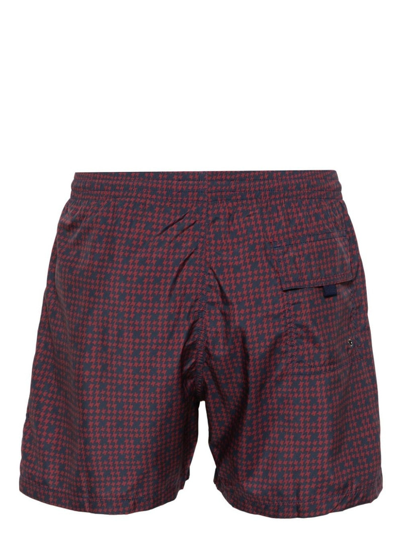 Canali houndstooth swim shorts outlook