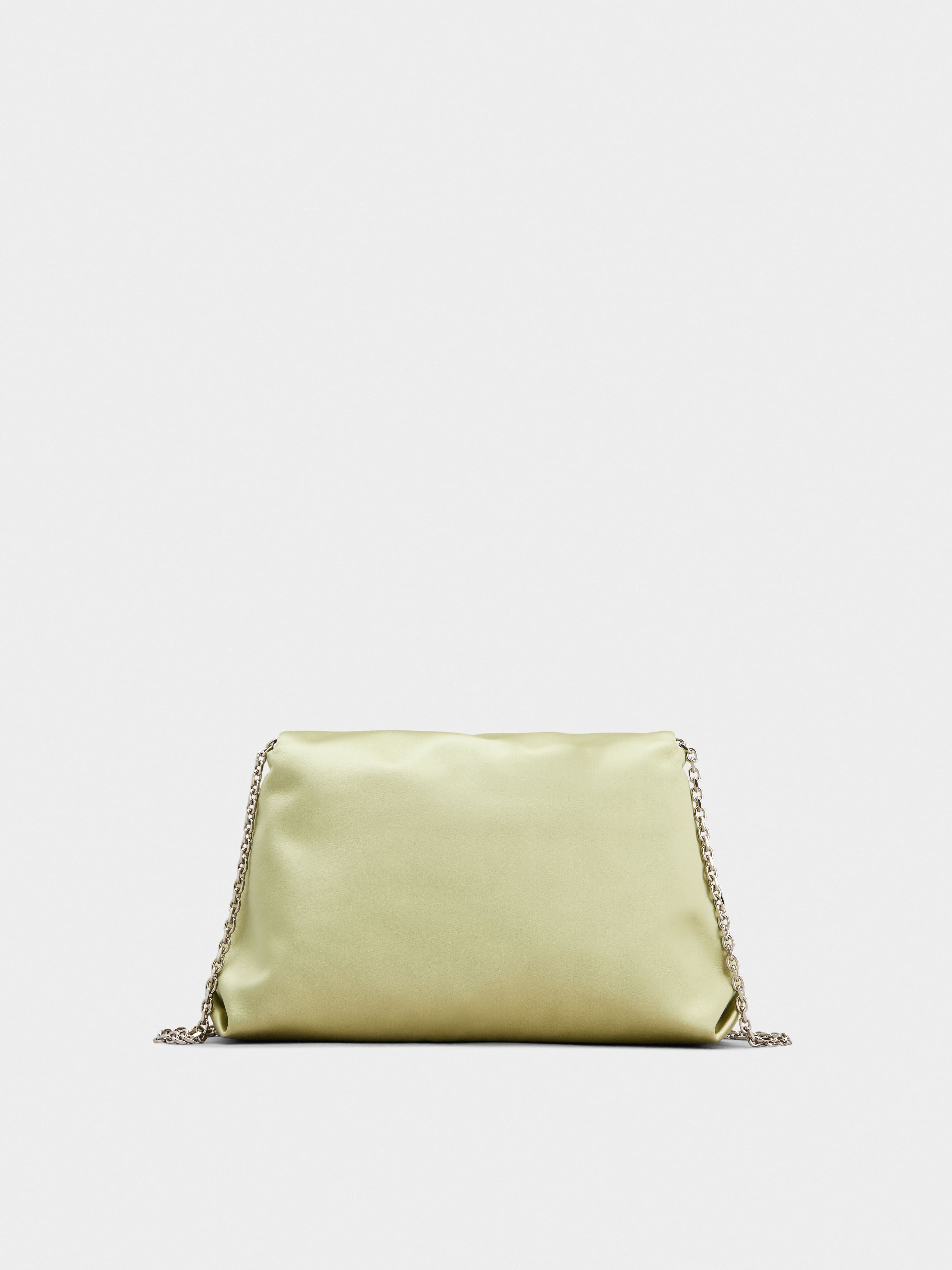 RV Bouquet Strass Buckle Drape Mini Bag in Satin - 4