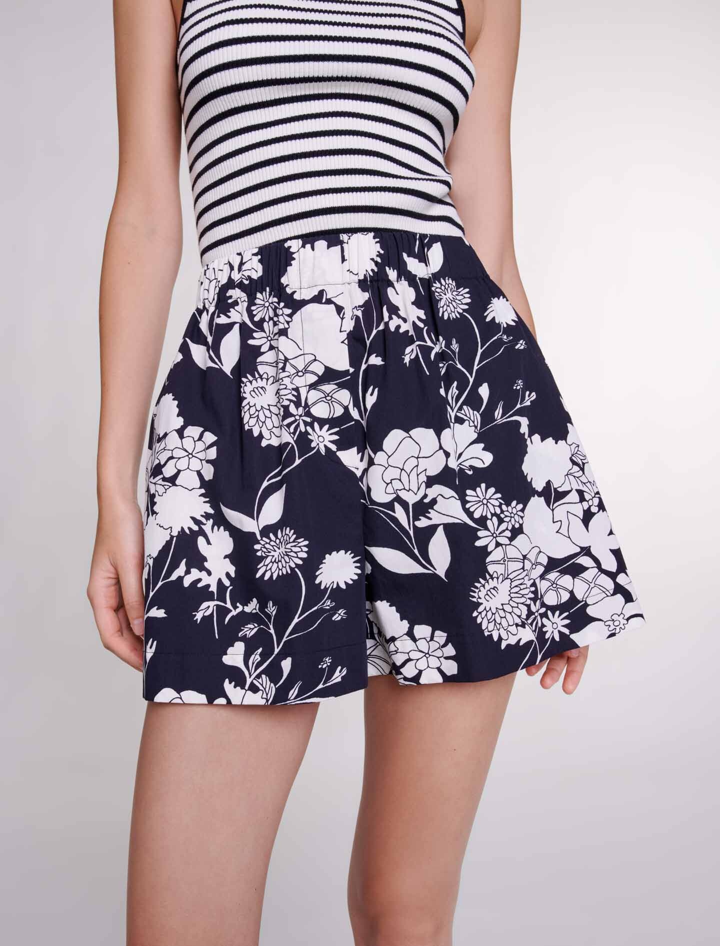 Patterned cotton shorts - 6