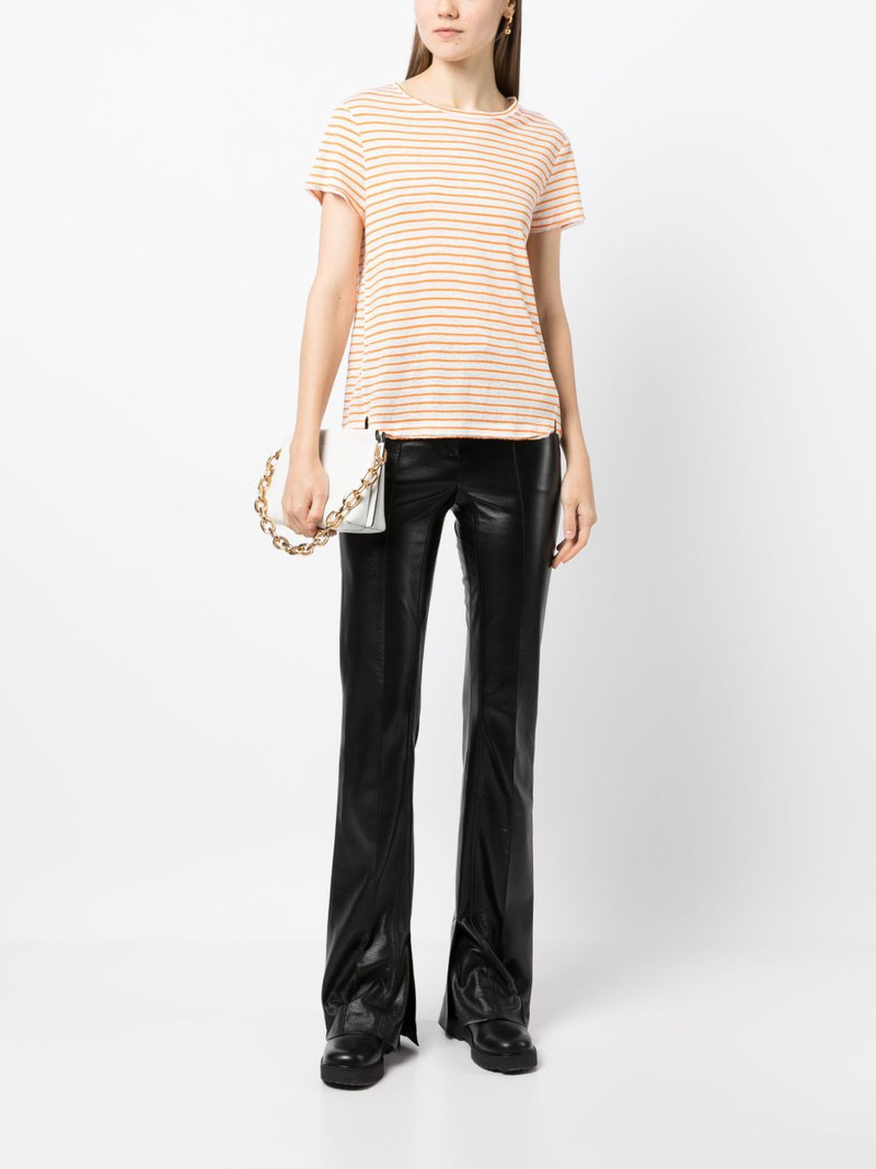 FRAME striped organic-linen T-shirt outlook