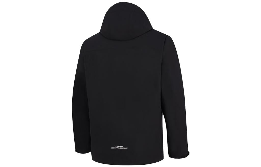 Li-Ning Logo 3-in-1 Polar Fleece Hooded Jacket 'Black' AWBT015-5 - 2