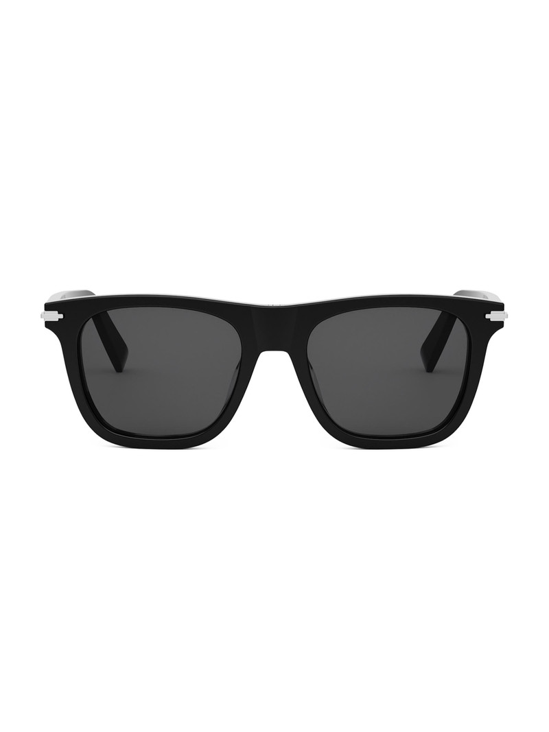Men's DiorBlackSuit S13I Havana 53MM Square Sunglasses - Black Dark Grey 1