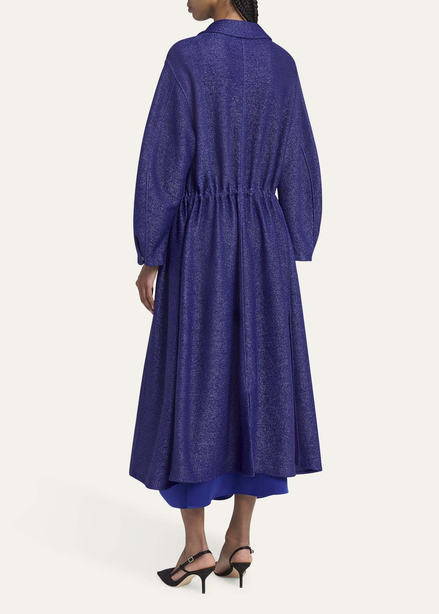 Drawstring Maxi Coat - 3