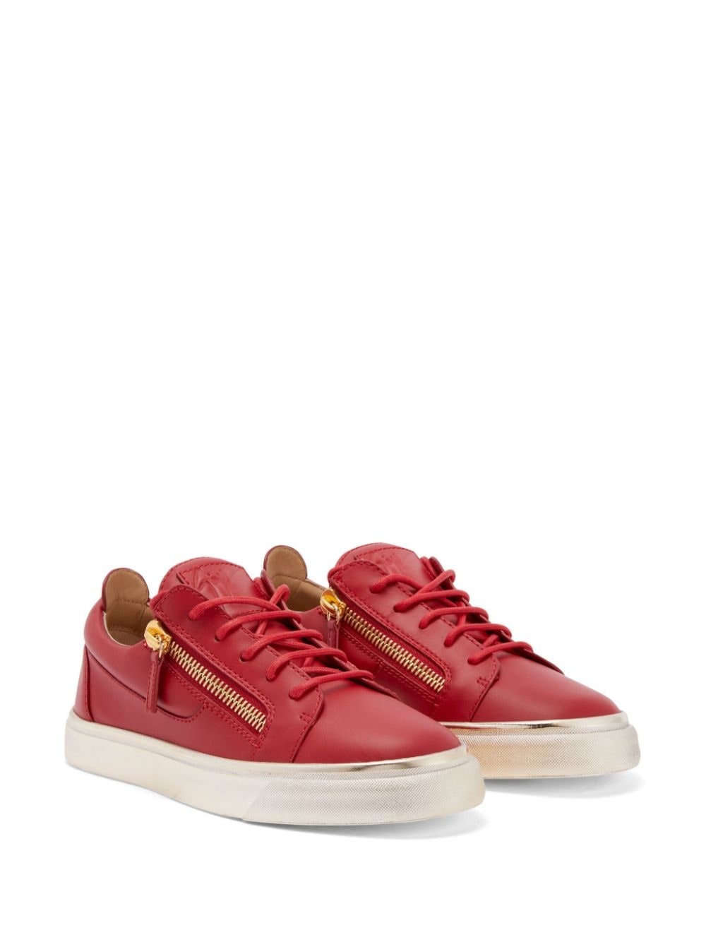 Gail zip-fastening leather sneakers - 2