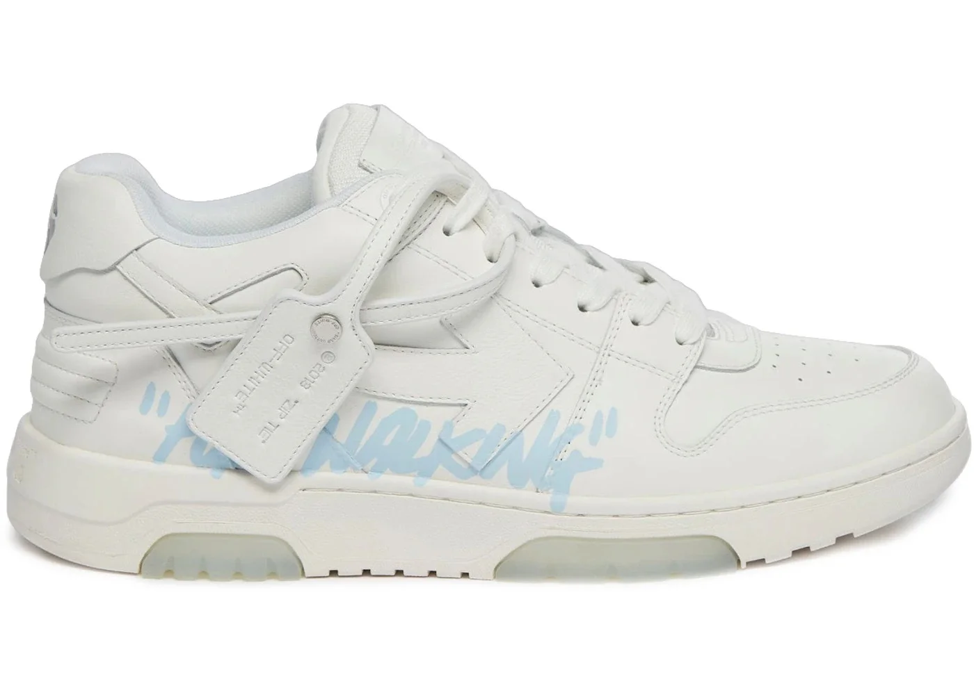 OFF-WHITE Out Of Office "OOO" Low Tops For Walking White Light Blue 2021 - 1